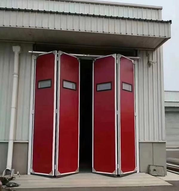 肃北工业折叠门在大型装配车间出入口的应用实例